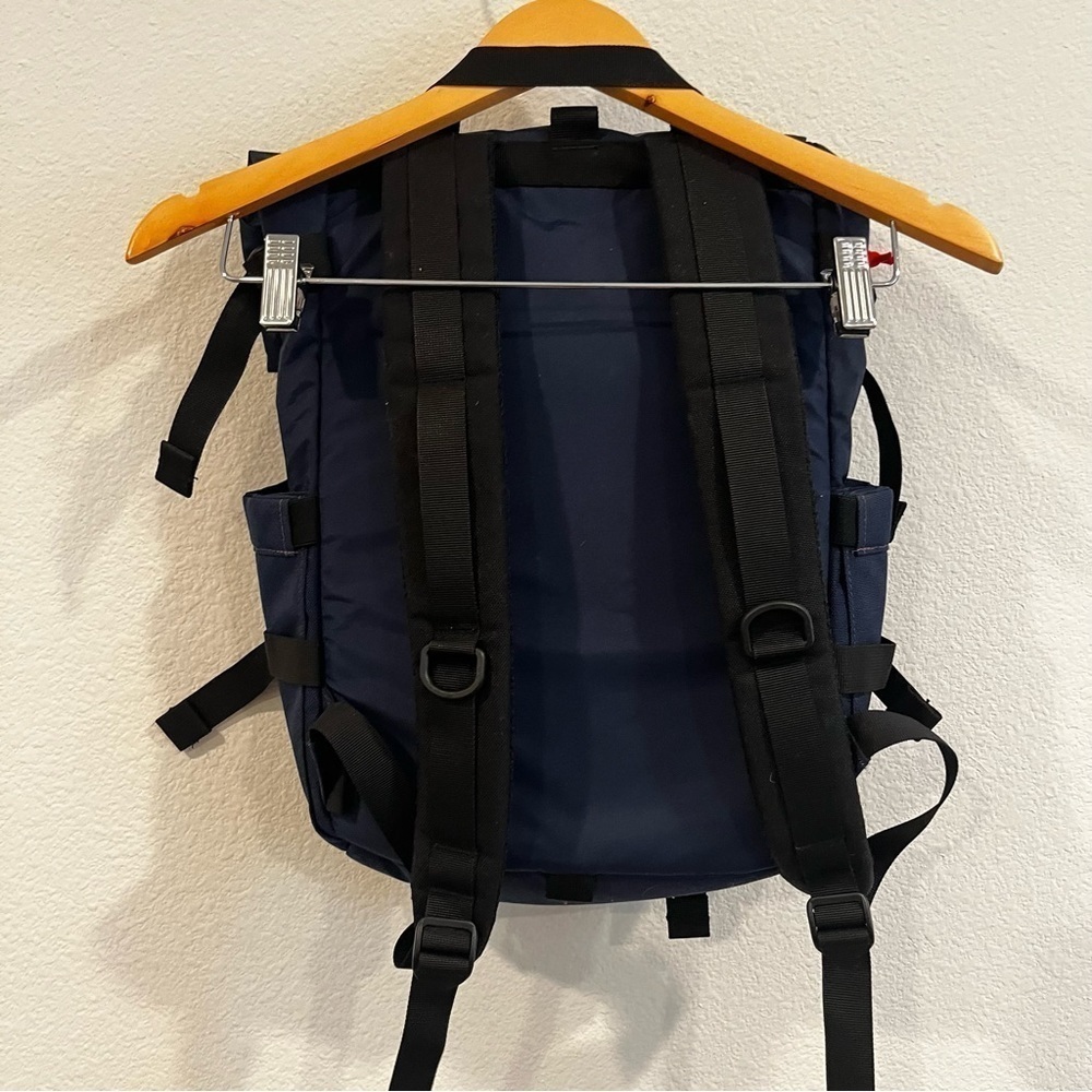 Topo Designs navy blue and yellow/green interior accents fold over backpack - Picture 5 of 11